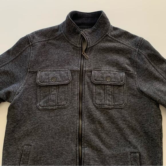 Apt. 9 Men’s Heather Gray Zip Up Sweater Medium - Picture 6 of 7